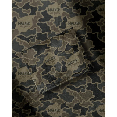 Custom Camo Blanket Sherpa Throw Velveteen Plush Baby Lovey Woodland Nursery Bedding Accessory Wilderness Theme Hunter Gift Idea