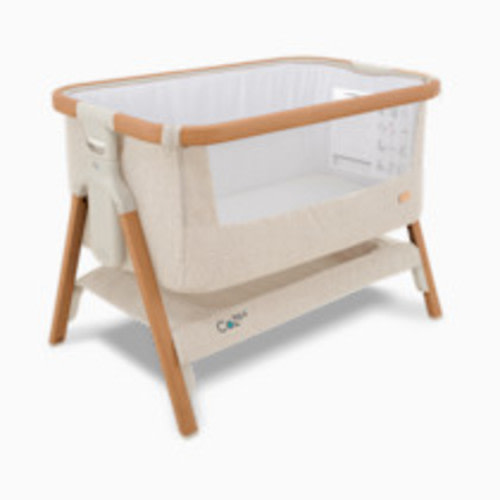 Tutti Bambini CoZee Bedside Crib - Scandinavian Walnut/Ecru