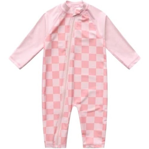 Baby Swimsuit UPF 50+ Sun Protection One Piece Zipper Beach Swimwear for Little Boys Girls Toddler