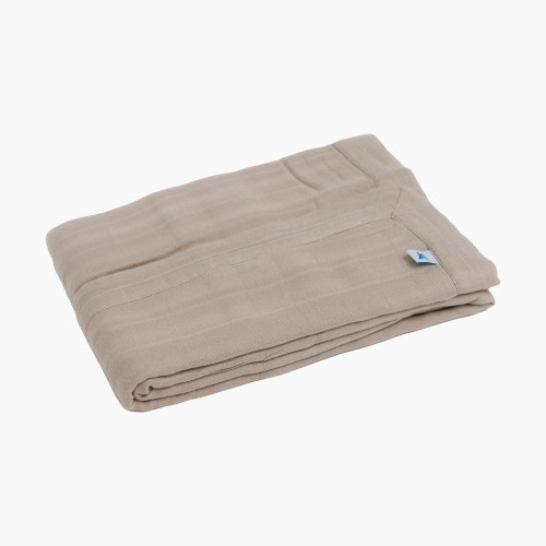 Little Unicorn Deluxe Muslin Baby Receiving Quilt - Oatmeal, Small