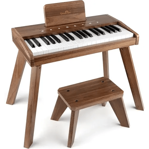 Dreamon Kids Digital Piano Keyboard, Music Educational Instrument Toy, Wood Piano for 3+ Girls and Boys, Christmas & Birthday Gifts for Kids Ages 6-12 Years Old