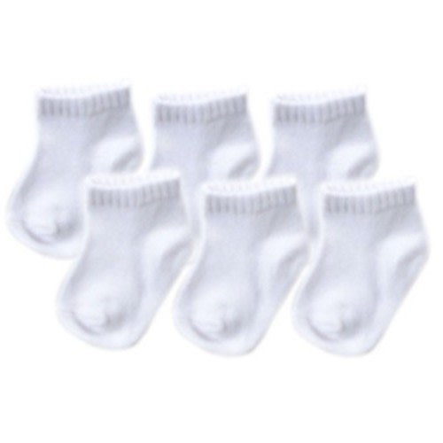Luvable Friends Baby Unisex Newborn and Baby Socks Set, White, Size: 0-6 months