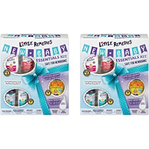 Little Remedies New Baby Essentials Kit, 6 Piece Kit for Baby's Nose and Tummy (Pack of 2)
