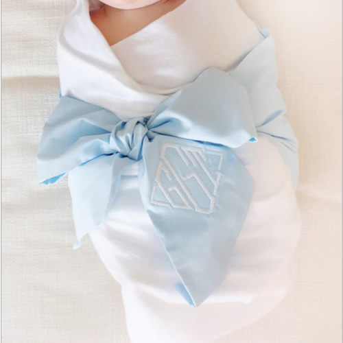 Bow Swaddle ® - Buckhead Blue