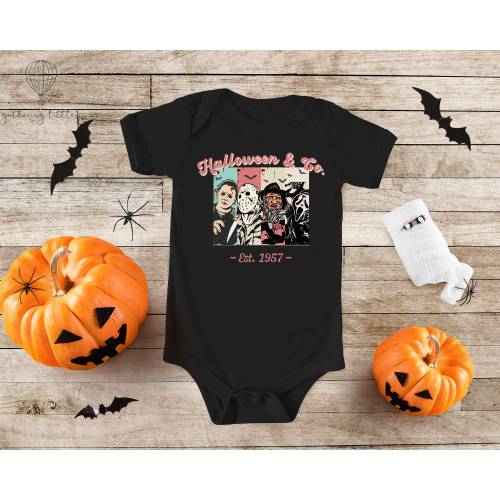 Horror Movie Romper, Halloween Baby Romper, Halloween characters, Cute Halloween Romper, Halloween Family Matching