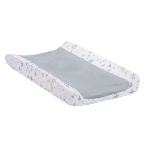 Goodnight Moon White/Gray Changing Pad Cover - Moons/Stars – Lambs & Ivy