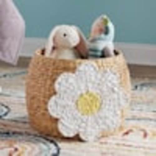 Daisy Wicker Storage Basket