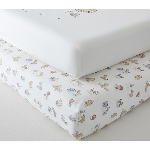 Disney's Winnie the Pooh Organic Crib Fitted Sheet Bundle - Set of 2