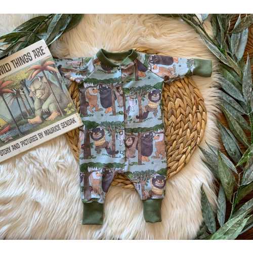 Where the Wild Things Are Romper/wild Things Romper/ Baby Clothes/Organic Baby Clothes/baby boy/baby girl/baby gift/first birthday- Wild ONE