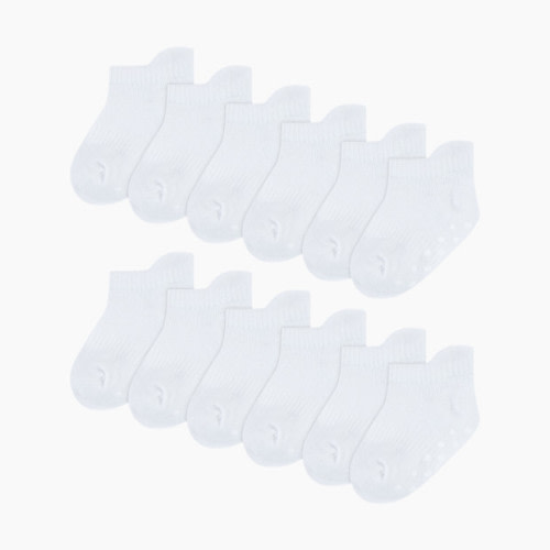 Huggies Gripper Socks (12 Pack) - White, 0-6 M