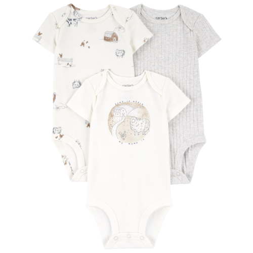 Carter's Child of Mine Baby Unisex Bodysuit, 3-Pack, Sizes Preemie-18 Months