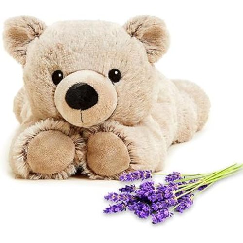 warmies Brown Bear Microwavable, Hot or Cold for Cool Relaxation and Warm Relief, Lavender Scented Cozy Plush Animal