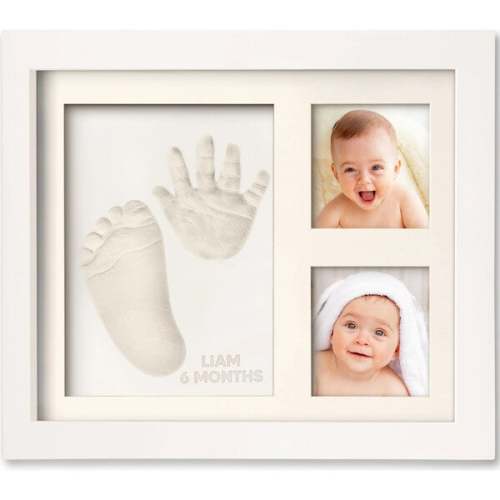 Baby Handprint & Footprint Keepsake Frame, Alpine White