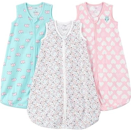 Simple Joys by Carter's Unisex Babies' Microfleece Sleepbag Wearable Blanket, Pack of 2