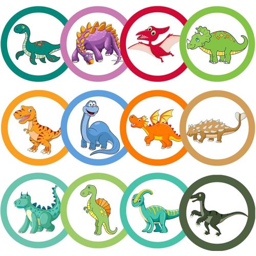 Chinco 120 Pcs Boys Potty Training Targets Boys Potty Targets Aids Flushable Pee Training Chart for Toddlers Use(Dinosaurs Styles)
