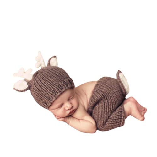 Brenaly Newborn Photography Prop Infant Baby Boxing Gloves Pant Crochet Costume Knitted Shoot Outfits Knitted for 6-12 Months