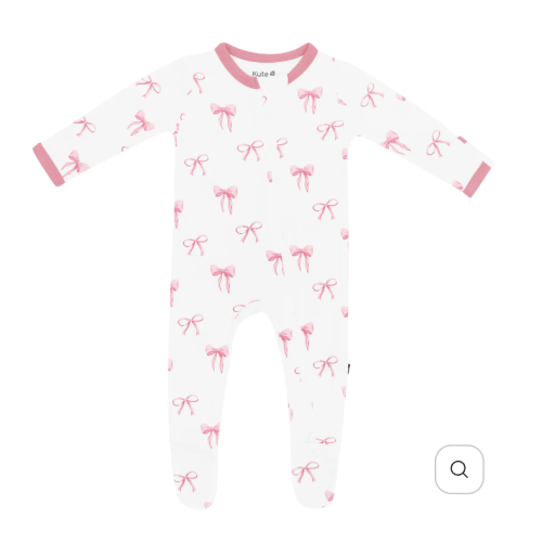 Zippered Footie in Bow