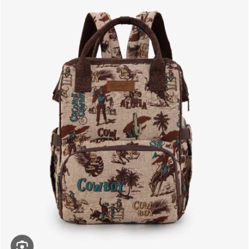 Wrangler Cowboy Print Diaper Bag - Montana West – Montana West World