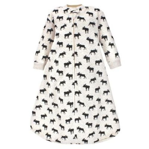 Hudson Baby Infant Boys Premium Quilted Long Sleeve Sleeping Bag and Wearable Blanket, Moose