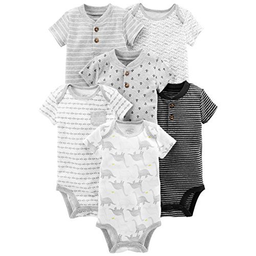 Simple Joys by Carter's Baby Boys' Short-Sleeve Bodysuit, Pack of 6