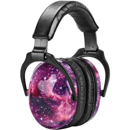 6 M-Teenager; ZOHAN EM030 Kids Ear Protection Safety Ear Muffs for Concerts, Fireworks, Air Shows, Upgraded Adjustable Noise Reduction Hearing Protectors for Children Have Sensory Issues - Nebula Print