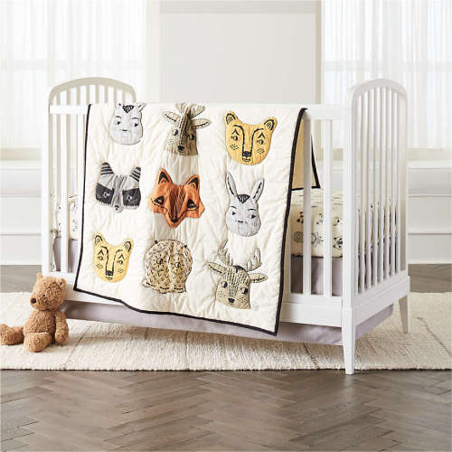 Roxy Marj Woodland Animal Baby Crib Quilt