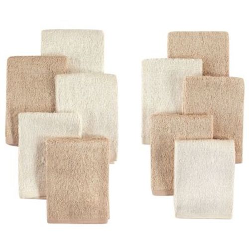 Little Treasure Baby Unisex Rayon From Bamboo Luxurious Washcloths, Cream Tan, One Size