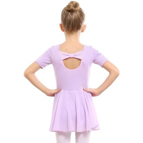 Stelle Ballet Leotards for Girls Dance Leotard with Skirt Toddler Ballet Outfit Criss-Cross Bow Back (Little/Big Kid)
