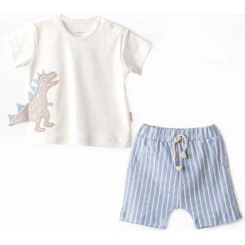 Shorts Dinosaur Shirt Outfit Set, Blue - Andy Wawa | Maisonette