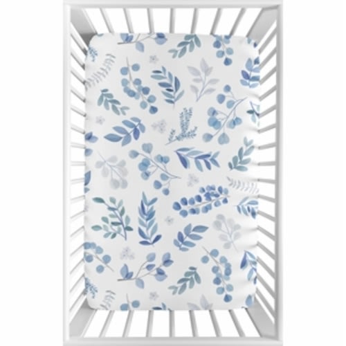 Botanical Blue Collection Crib Sheet