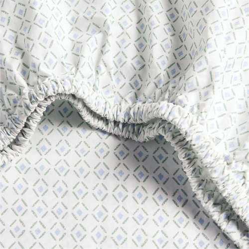 Cozy Cloud Geo Giggles Block Print 100% Organic Cotton Baby Crib Fitted Sheet