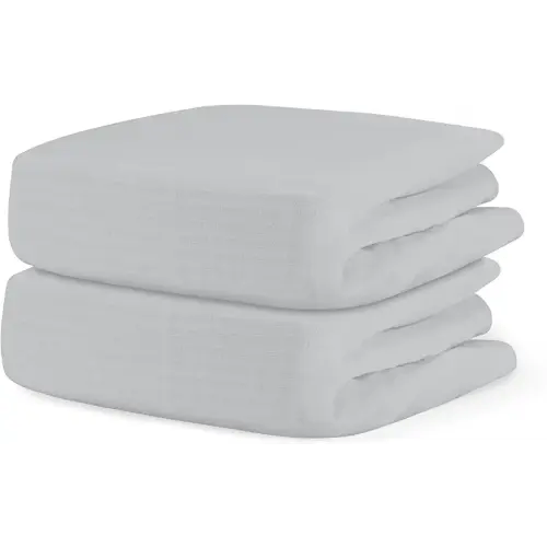 Newton Baby Organic Fitted Crib Sheets (2-Pack) - 100% Breathable and Ultra-Soft, 100% Organic Muslin Cotton, Twilight Grey, Fits All Standard Cribs