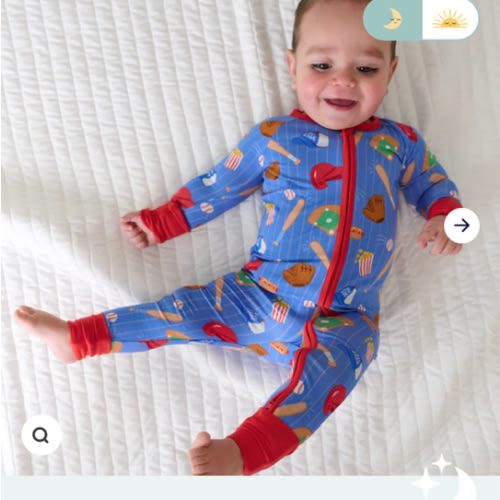 Blue All Stars Zippy - Little Sleepies