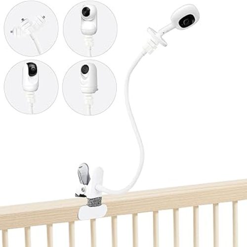 Baby Monitor Mount Holder Compatible with Nanit Pro Smart Baby Monitor & Flex Stand, Momcozy BM01/BM03/BM04 and Other Cameras with 1/4" Threaded Hole, 16 inches Flexible Clip Clamp Mount