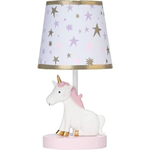 Rainbow Unicorn Lamp with Shade & Bulb