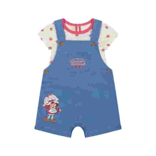 Strawberry Shortcake Baby Girl Shortall Set, Sizes 0/3 Months-24 Months