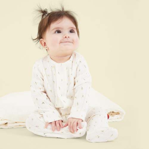 floral organic cotton pointelle magnetic parent favorite footie – Magnetic Me