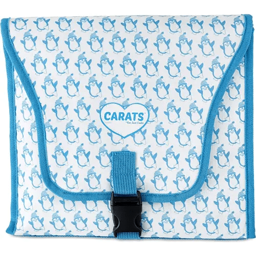 Carats Car Seat Cooler for Baby with COOLTECH - Baby Car Seat Cooling Pad (Penguin Blue)