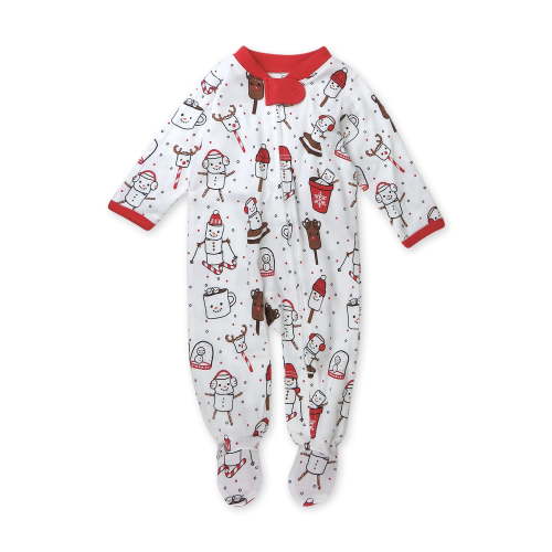 Honest Baby Clothing Baby Boy or Girl Gender Neutral Organic Cotton Sleep N Play Christmas Pajamas (Newborn-9 Months)