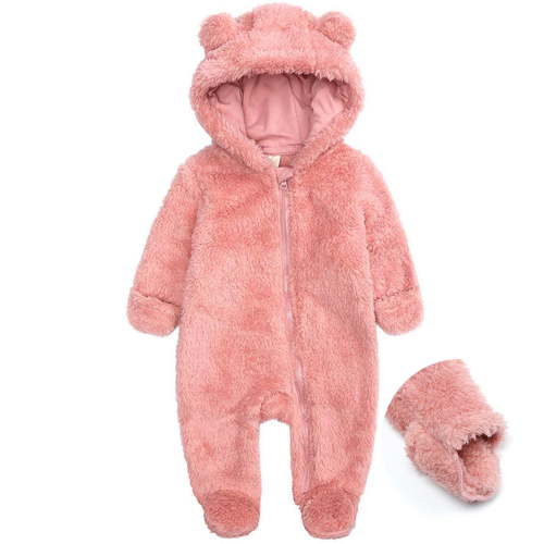 Ovbmpzd Toddler Pajamas Hooded Full Zip up Fleece Warm Footed Sleepers Baby Onesies for Boys Newborn 0 Months