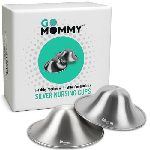 The Original Silver Nursing Cups, Nipple Shields for Breastfeeding, Nipple Protector, Covers, No Need for Cream, Newborn Essentials Must Haves