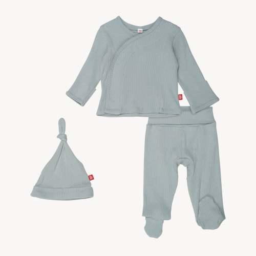 mist ribbed cotton magnetic take me home kimono set – Magnetic Me