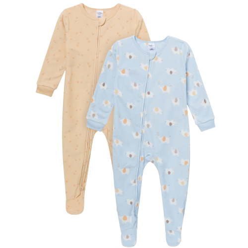 Gerber Baby and Toddler Neutral Microfleece 2-Way Zipper Blanket Sleeper Pajamas, 2-Pack, Sizes 0/3 Months - 5T