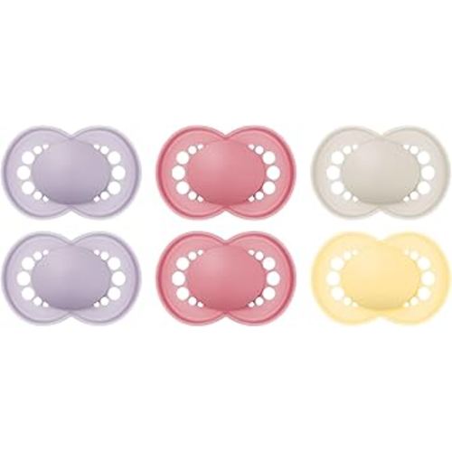 MAM Original Matte Baby Pacifiers, Binky for 6-16 Months, BPA-Free Silicone Nipple, Easy to Clean, Best for Breastfed Babies, Developed with Medical Experts, 6 Count Binkies