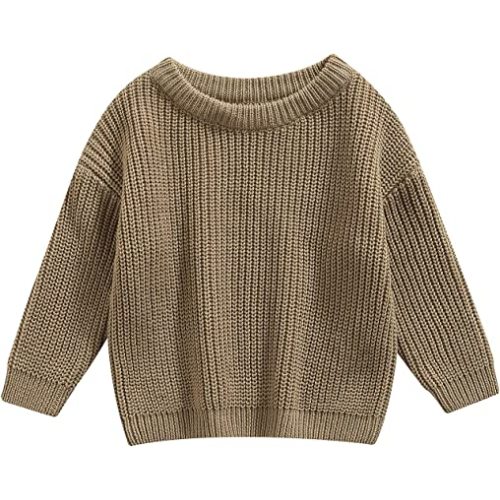 Baby Girl Boy Knit Sweater Blouse Pullover Sweatshirt Warm Crewneck Long Sleeve Tops for Infant Toddler