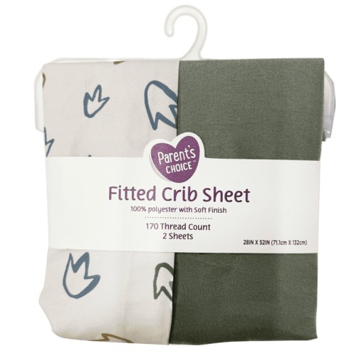 Parent's Choice Toddler Dino Themed Sheetset, 2 Piece