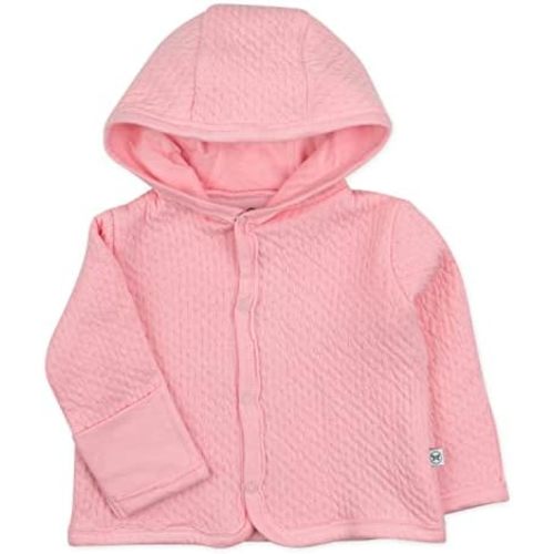 HonestBaby Front Hooded Jackets, Side-snap Top, Hoodies in Cozy 100% Organic Cotton Infant Baby Boys, Girls, Unisex