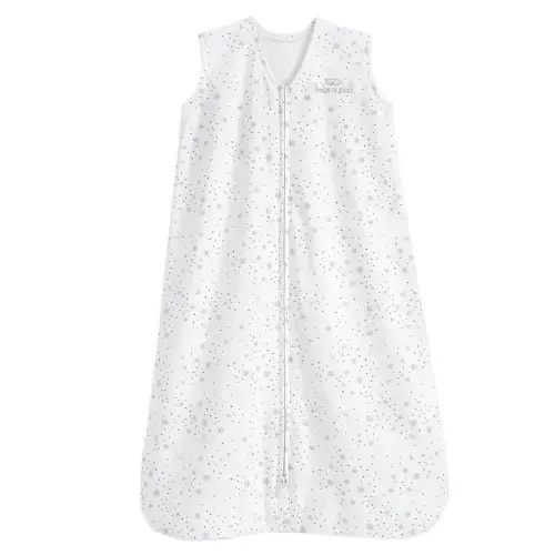 Midnight Moons Gray Cotton Wearable Baby Blanket | HALO