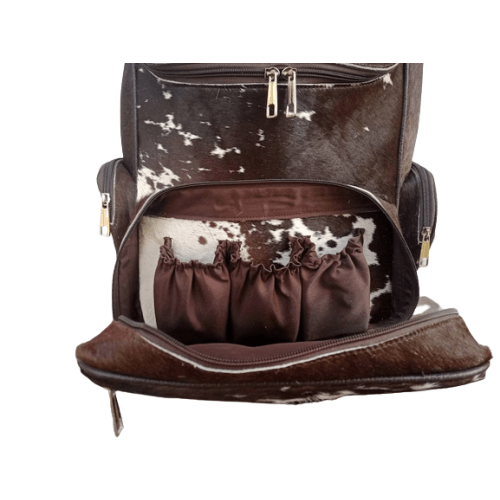 Cowhide Diaper Bag Backpack | Travel Bag Backpack Western Mommy Bag