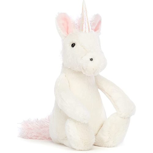 Jellycat Bashful Unicorn Stuffed Animal, Medium, 12 inches - Medium - 12"